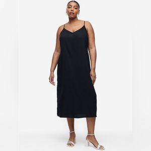 H&M 100% Linen Black Dress